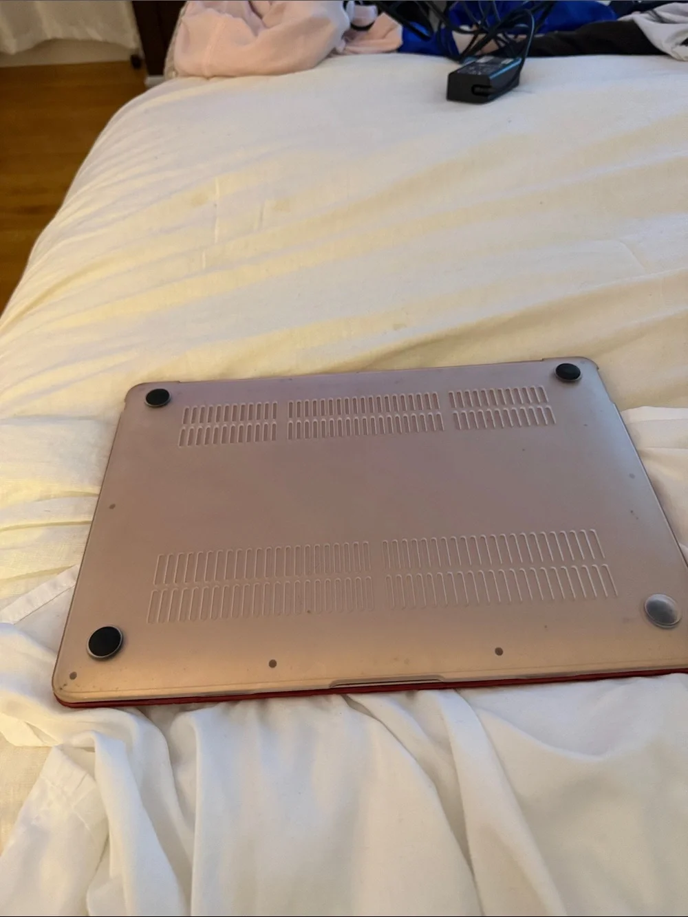 Apple Red Croc-Embossed Laptop Cover